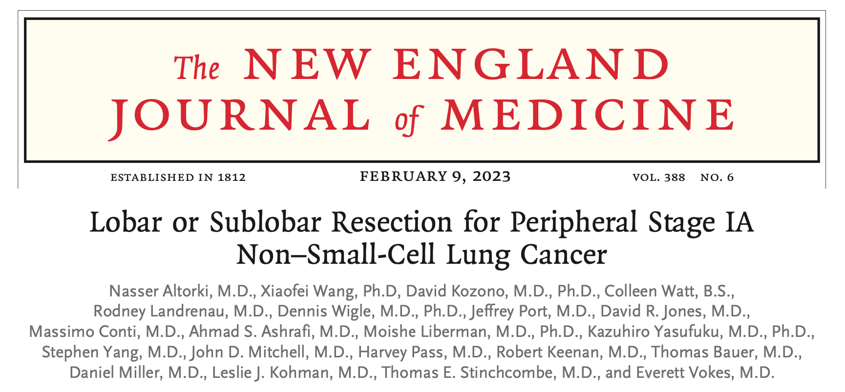 3 publications dans le New England Journal of Medicine - Fondation pour ...
